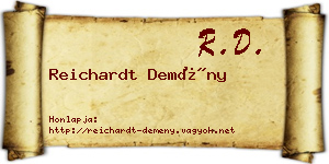 Reichardt Demény névjegykártya
